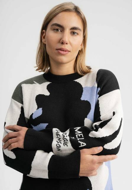 Melawear Jacquard Strickpullover Artist Edition Maggie Günstiger Verkauf