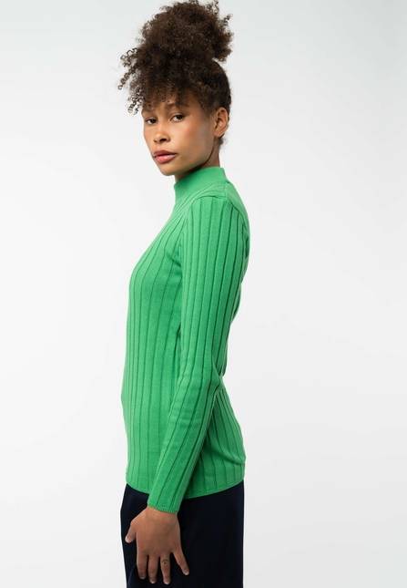 Melawear Damen Strickpullover mit Mockneck AMBA Cyber Monday