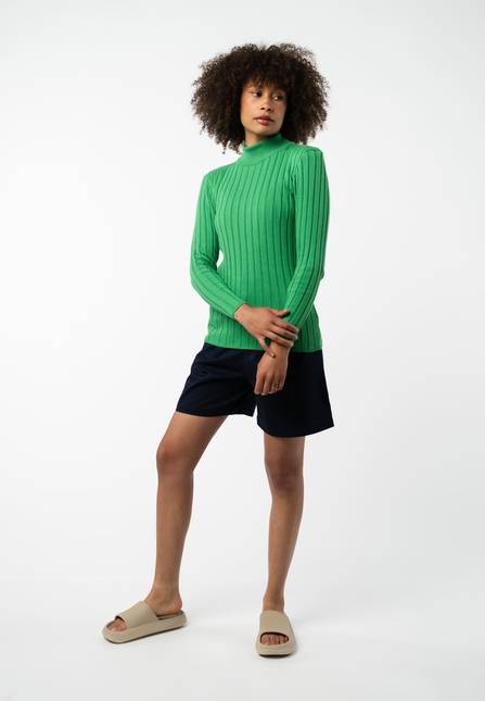 Melawear Damen Strickpullover mit Mockneck AMBA Cyber Monday