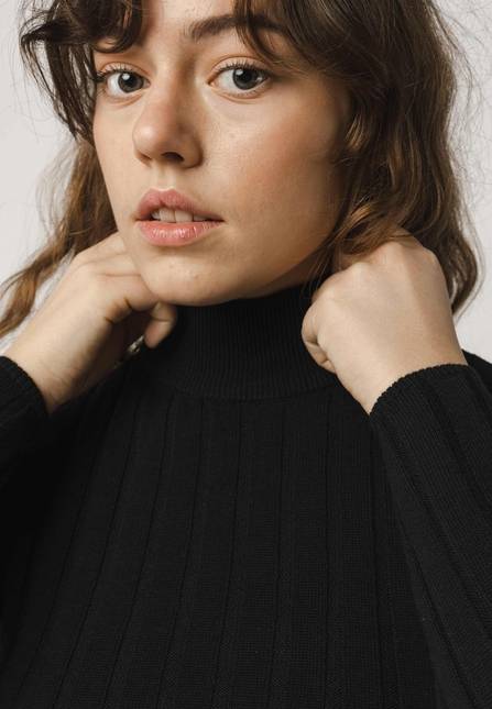 Melawear Damen Strickpullover mit Mockneck AMBA Osterangebot