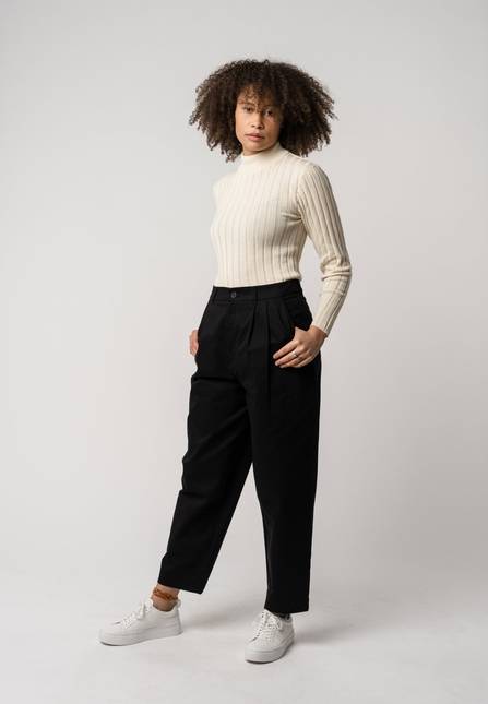Melawear Damen Strickpullover mit Mockneck AMBA Muttertagsangebot