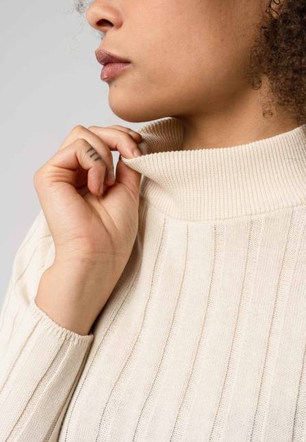 Melawear Damen Strickpullover mit Mockneck AMBA Muttertagsangebot