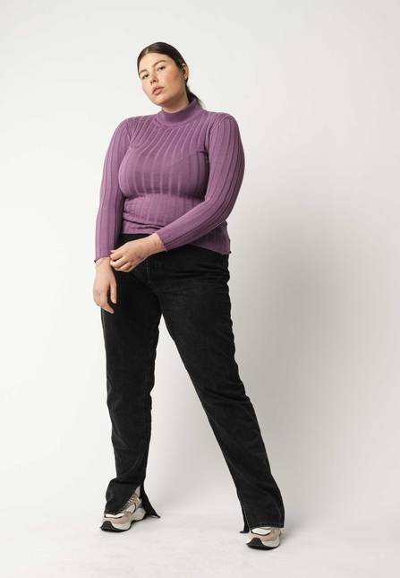 Melawear Damen Strickpullover mit Mockneck AMBA Vatertagsangebot