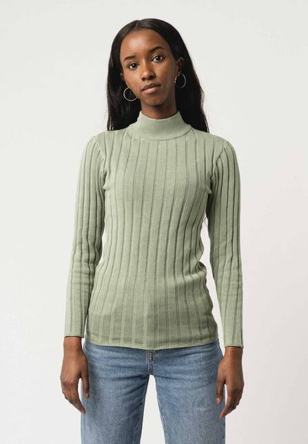 Melawear Damen Strickpullover mit Mockneck AMBA Valentinstagsangebot