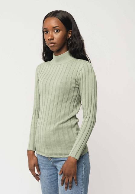 Melawear Damen Strickpullover mit Mockneck AMBA Valentinstagsangebot