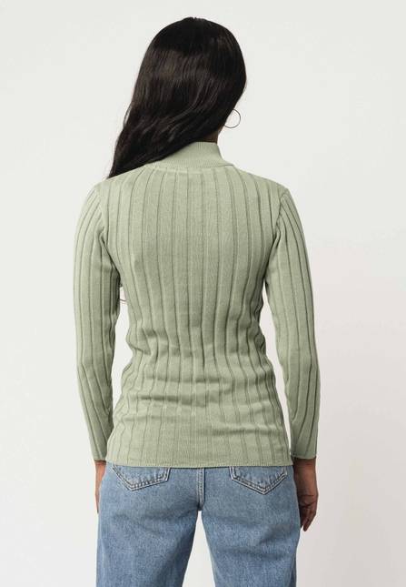Melawear Damen Strickpullover mit Mockneck AMBA Valentinstagsangebot