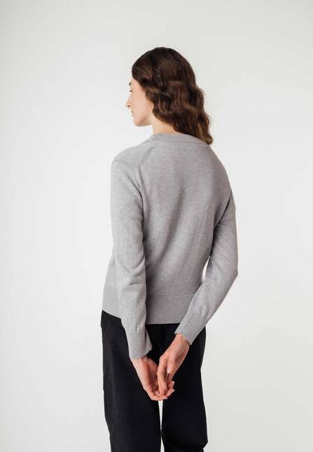 Melawear Damen Basic V-Neck Feinstrick Cardigan SURINA Jubiläumsangebot