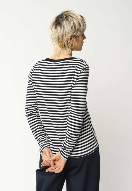 Melawear Basic Langarmshirt REENA Stripes Große Rabatte