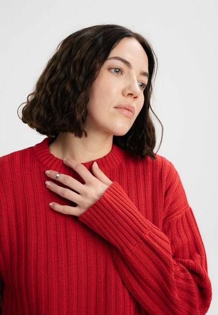Melawear Strukturierter Strickpullover ISHANI Super Sparpreis