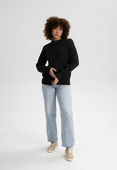 Melawear Strukturierter Strickpullover ISHANI Kostenlose Rückgabe