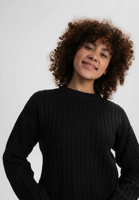 Melawear Strukturierter Strickpullover ISHANI Kostenlose Rückgabe