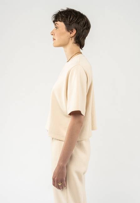 Melawear French Terry Cropped T-Shirt DEEPALI Letzte 3 Tage