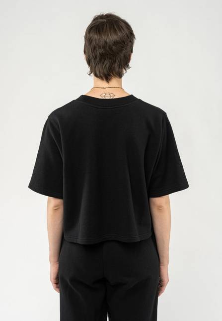 Melawear French Terry Cropped T-Shirt DEEPALI Neueste Stile