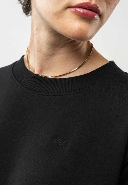 Melawear French Terry Cropped T-Shirt DEEPALI Neueste Stile