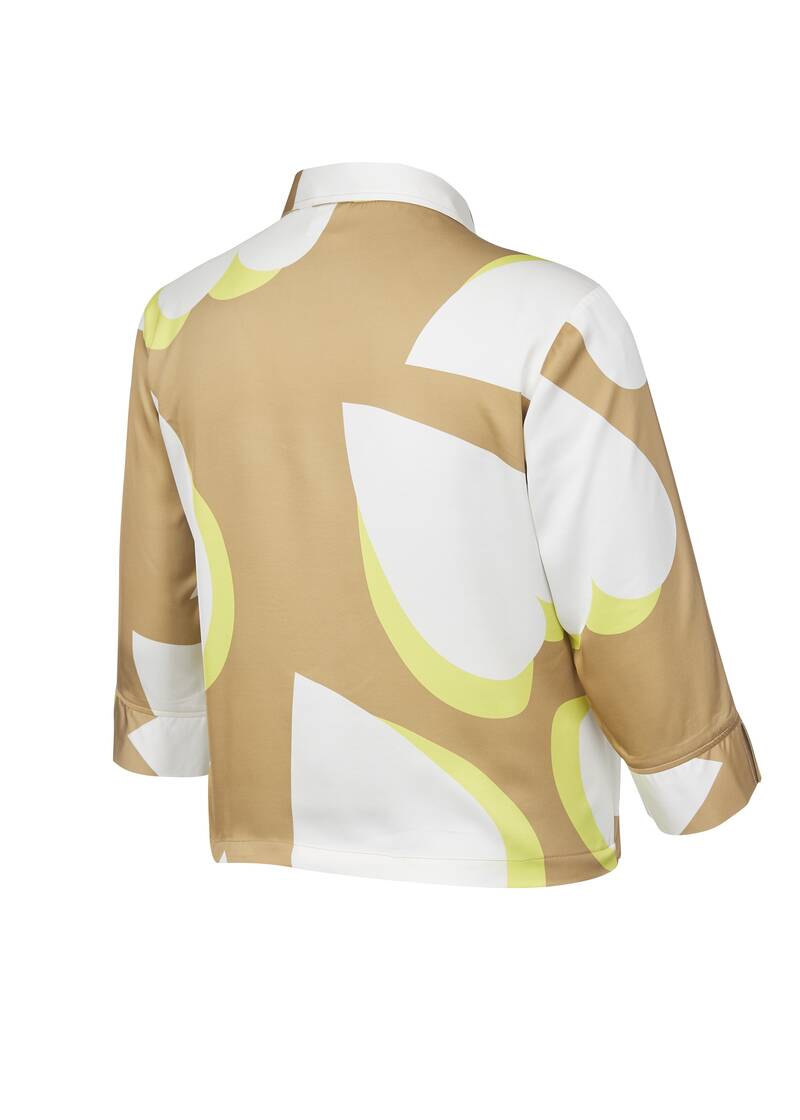 ROCK YOUR CURVES by Angelina Long Sleeves shirt in Beige/WeißArtikelnummer RYC-LCAK-0668-050 Valentinstagsangebot