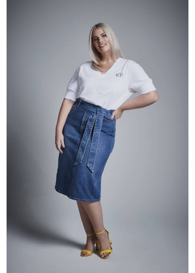 ROCK YOUR CURVES by Angelina T-Shirt in WeißArtikelnummer RYC-LCAK-0662-001 Online Outlet