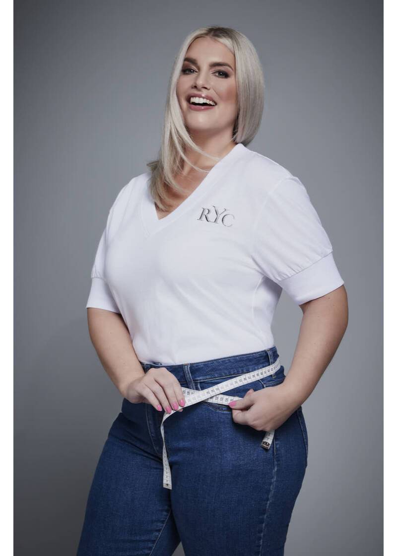 ROCK YOUR CURVES by Angelina T-Shirt in WeißArtikelnummer RYC-LCAK-0662-001 Online Outlet