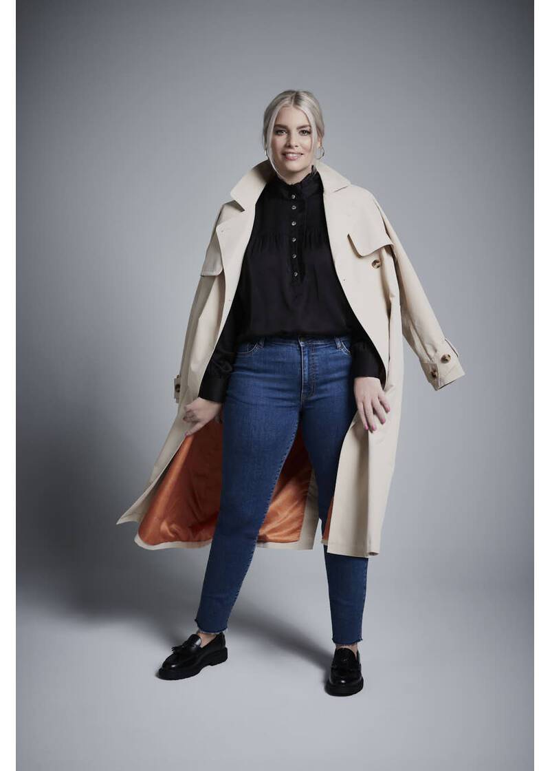 ROCK YOUR CURVES by Angelina Trenchcoat in EcruArtikelnummer RYC-LCAK-0496-101 Tägliche Deals
