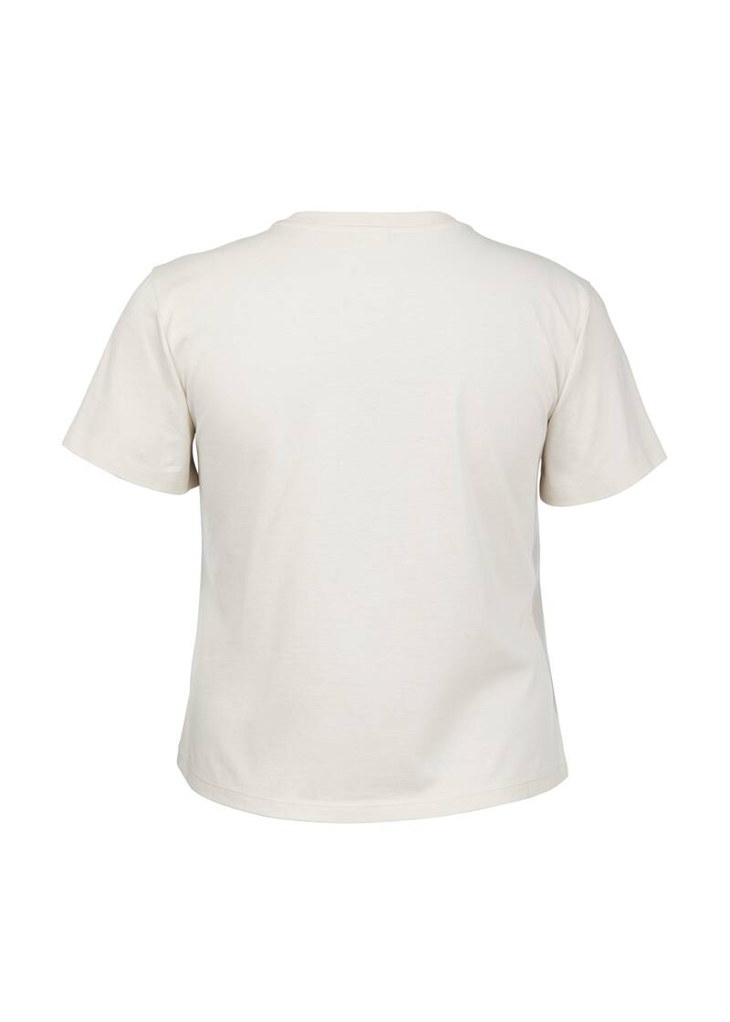 ROCK YOUR CURVES by Angelina Cropped-Basic-T-Shirt in EcruArtikelnummer RYC-LCAK-0492-101 Sonderangebote