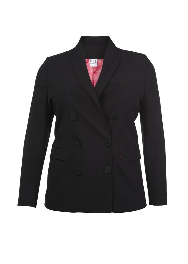 ROCK YOUR CURVES by Angelina Blazer in BlackArtikelnummer RYC-LCAK-0346-901 Kostenlose Rückgabe