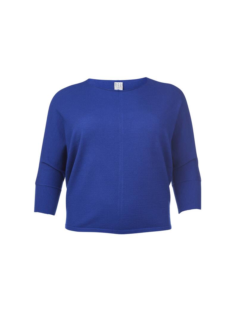 ROCK YOUR CURVES by Angelina Strickshirt in RoyalblauArtikelnummer RYC-LCAK-0284-502 Letzte 3 Tage