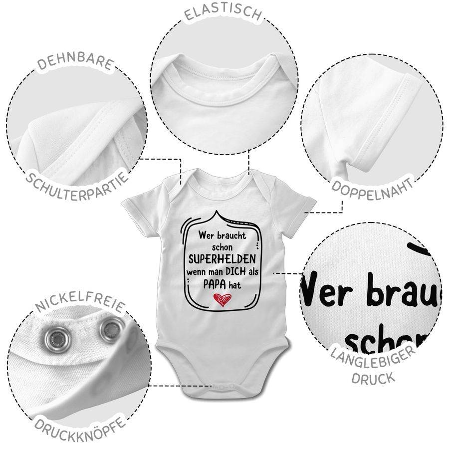 Shirtracer Wer braucht schon Superhelden wenn man dich als Papa hat Shirts & Mehr Shirtracer Räumungsverkauf