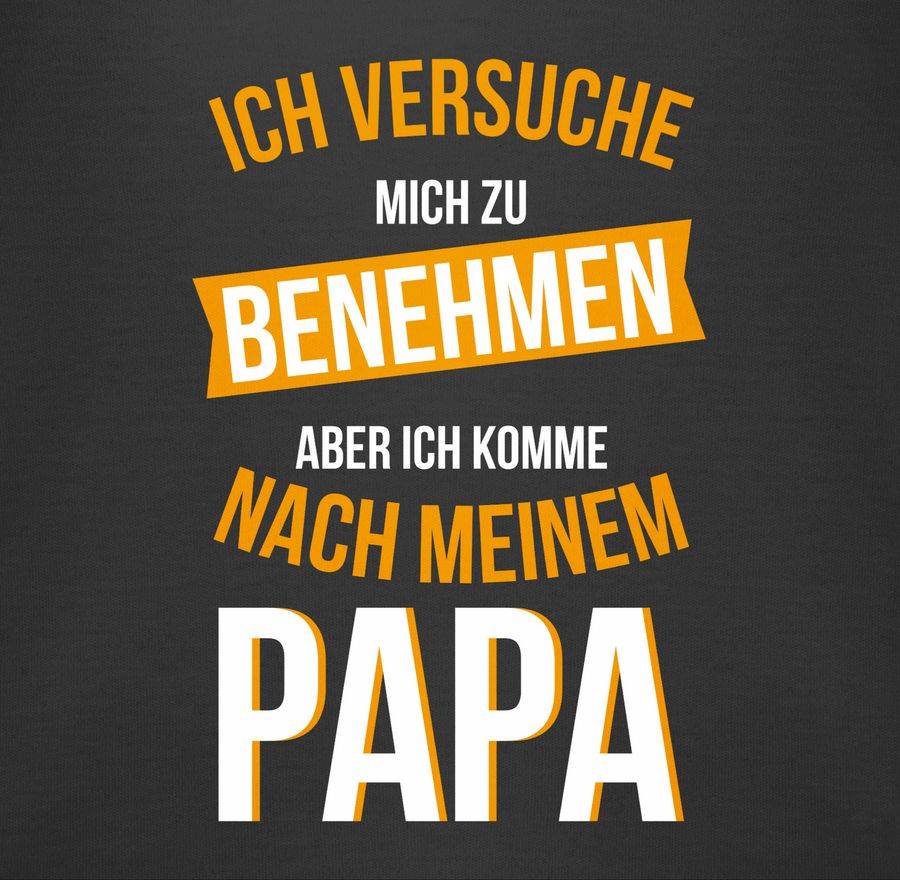 Shirtracer Ich versuche mich zu benehmen Papa orange: T-Shirt Rucksack Shirtracer Tägliche Deals
