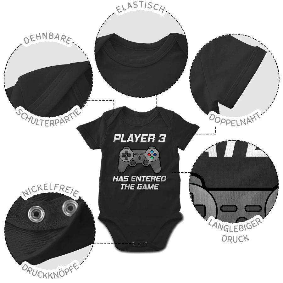 Shirtracer Player 3 has entered the game Controller grau: T-Shirt Rucksack Shirtracer Riesige Ersparnisse