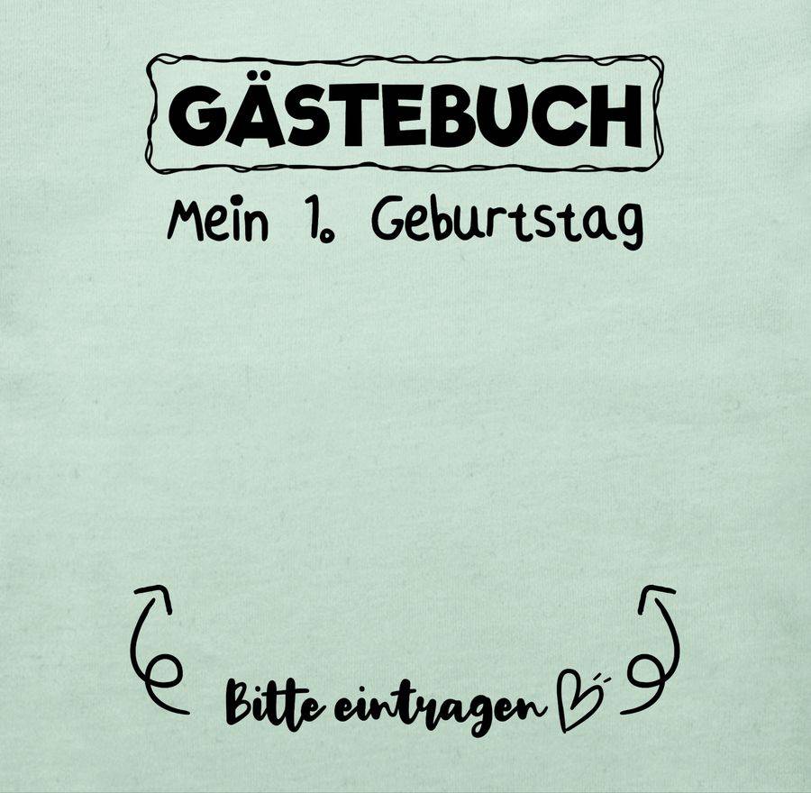 Shirtracer Gästebuch Mein erster Geburtstag schwarz Shirts & Mehr Shirtracer Begrenzte Freigabe