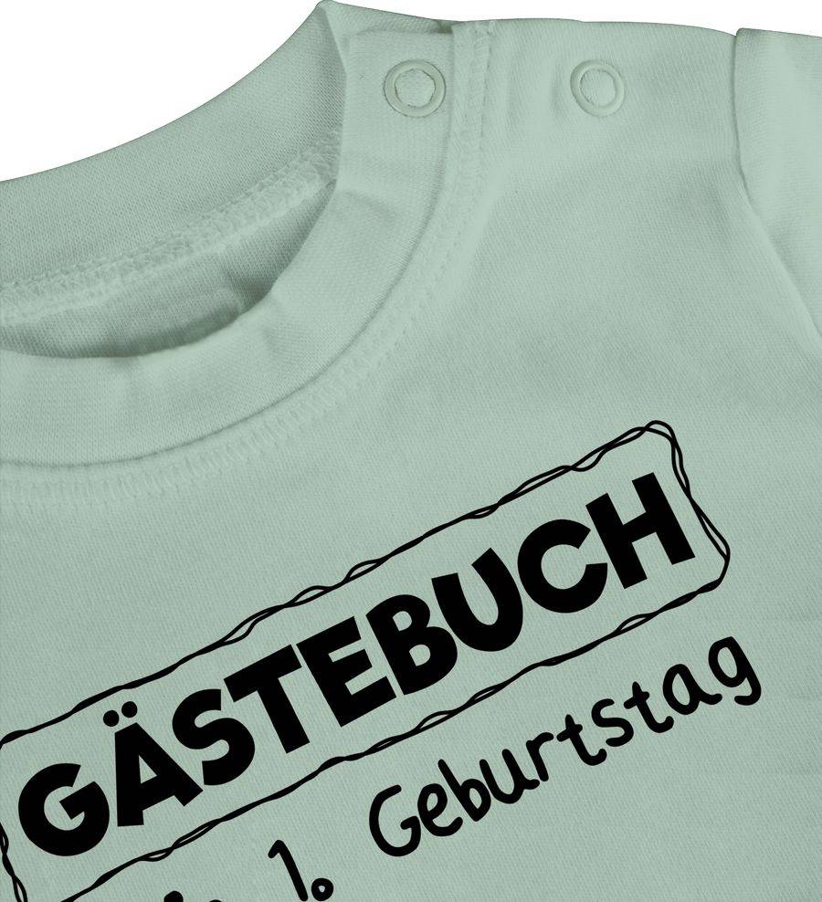 Shirtracer Gästebuch Mein erster Geburtstag schwarz Shirts & Mehr Shirtracer Begrenzte Freigabe