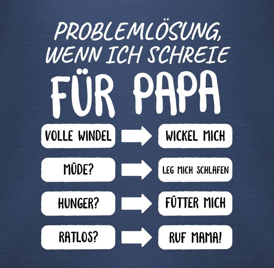 Shirtracer Problemlösung wenn ich schreie für Papa weiß Shirts & Mehr Shirtracer Nur für heute