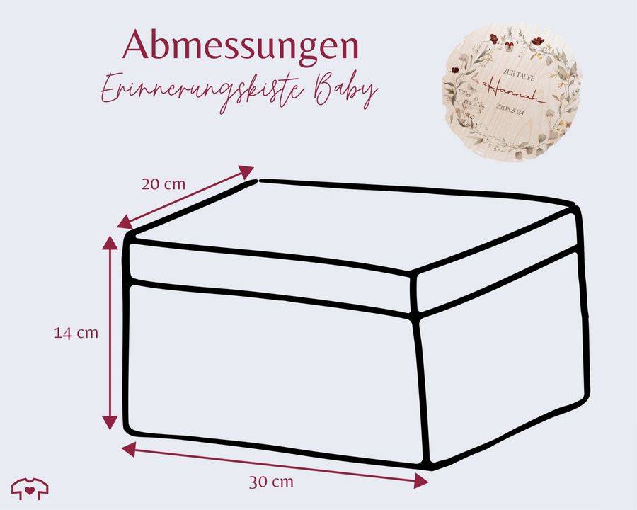 Shirtracer Taufe Erinnerungsbox aus Holz für Kinder und Babys Erinnerungen Taufe Perfek Shirtracer Discount Store für neue Produkte