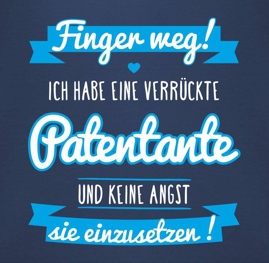 Shirtracer Ich habe eine verrückte Patentante blau: T-Shirt Turnbeutel Shirtracer Schlussverkauf