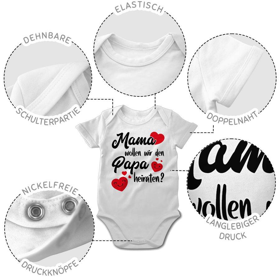 Shirtracer Mama wollen wir Papa heiraten Herzen Shirts & Mehr Shirtracer Meist gekauft