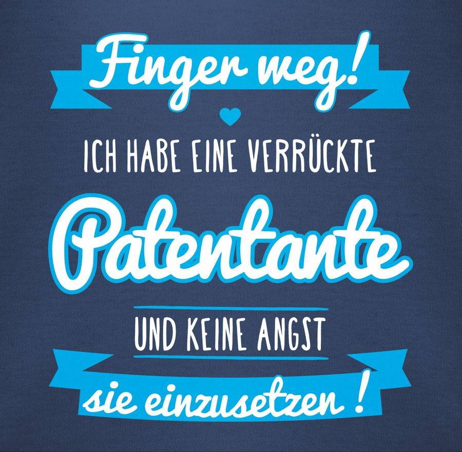 Shirtracer Ich habe eine verrückte Patentante blau: T-Shirt Turnbeutel Shirtracer Blitzverkäufe