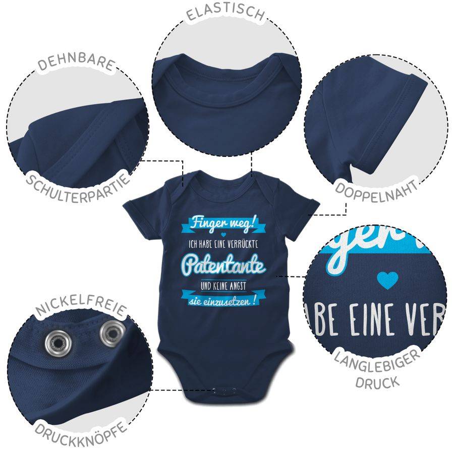 Shirtracer Ich habe eine verrückte Patentante blau: T-Shirt Turnbeutel Shirtracer Blitzverkäufe