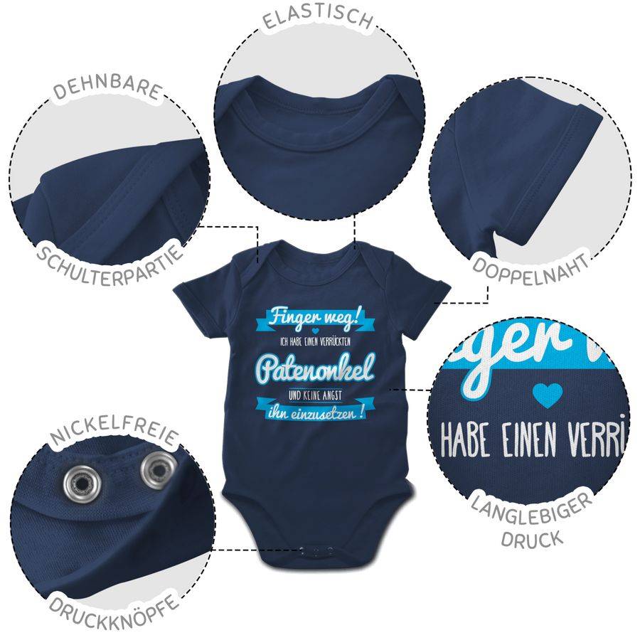 Shirtracer Ich habe einen verrückten Patenonkel blau Shirts & Mehr Shirtracer Versandkostenfrei