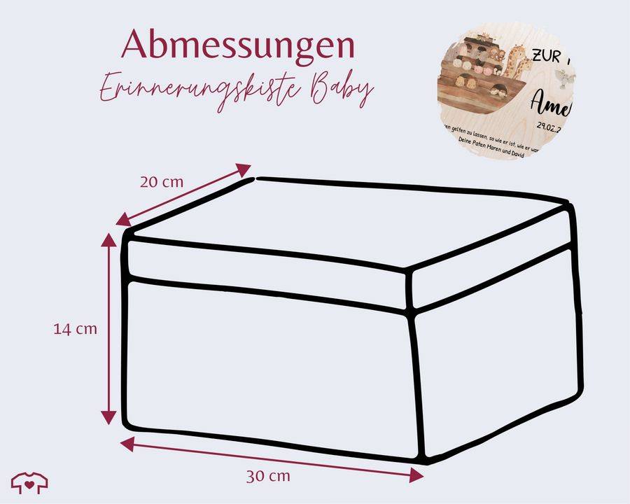 Shirtracer Zur Taufe mit Spruch Arche Noah Erinnerungskiste Taufe Shirtracer Vatertagsangebot
