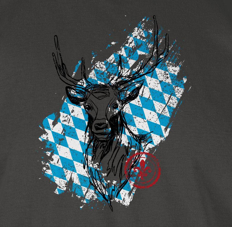 Shirtracer Hirsch mit bayrischem Muster Shirts & Mehr Shirtracer Riesige Ersparnisse