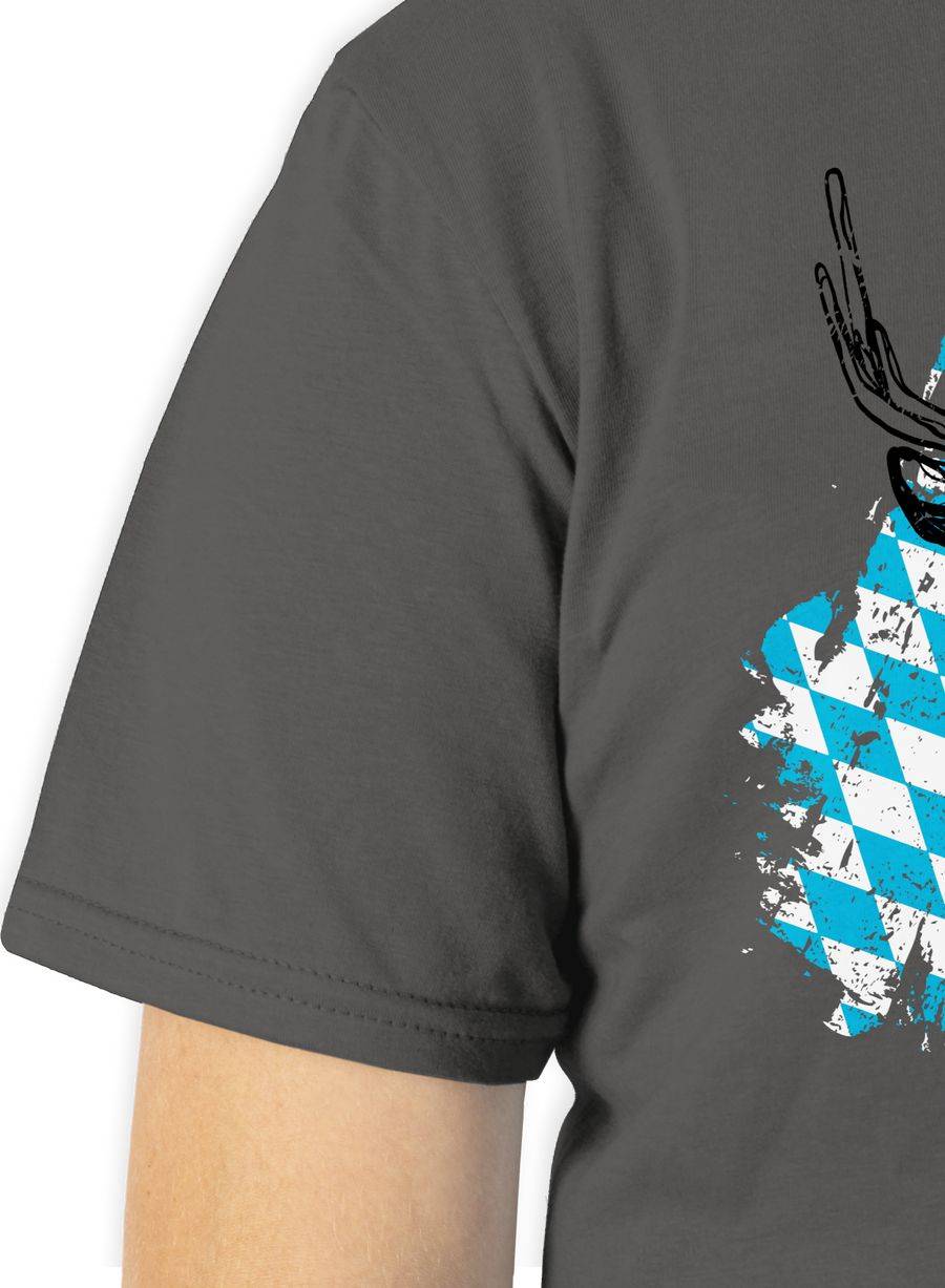 Shirtracer Hirsch mit bayrischem Muster Shirts & Mehr Shirtracer Riesige Ersparnisse