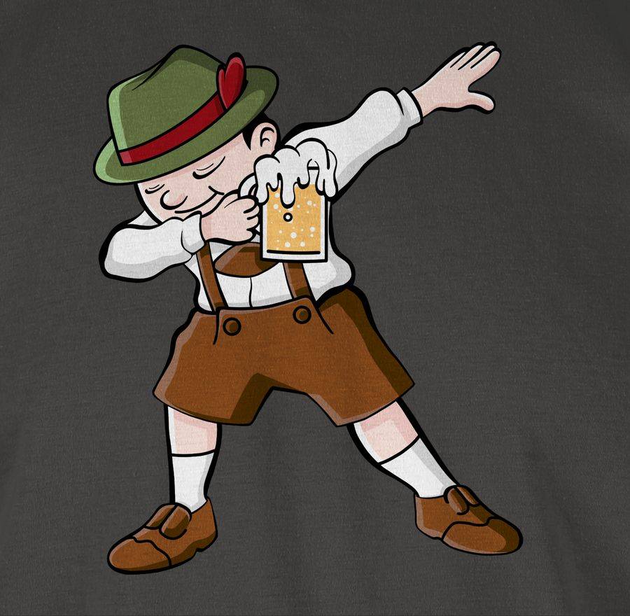 Shirtracer Dabbing Character in Lederhosen: Tshirt Rucksack Shirtracer Tiefpreis