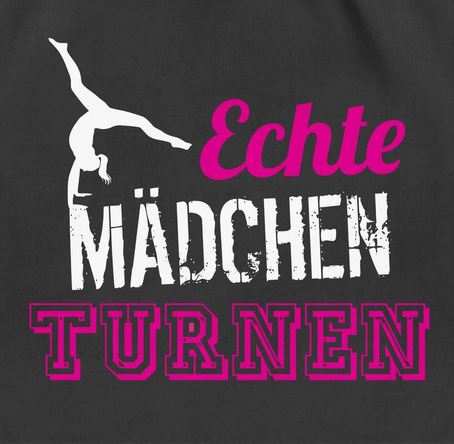 Shirtracer Echte Mädchen turnen: T-Shirt Rucksack Shirtracer Nur für heute