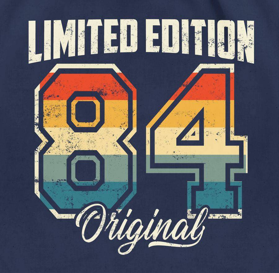 Shirtracer Limited Edition 1984 Original Vierzigster: T-Shirt Turnbeutel Shirtracer Clearance-Verkauf