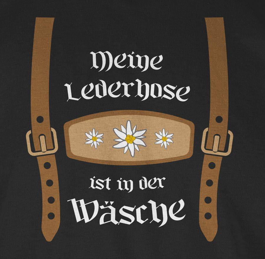 Shirtracer Meine Lederhose ist in der Wäsche Edelweiß: Tshirt Rucksack Shirtracer Speichern exportieren