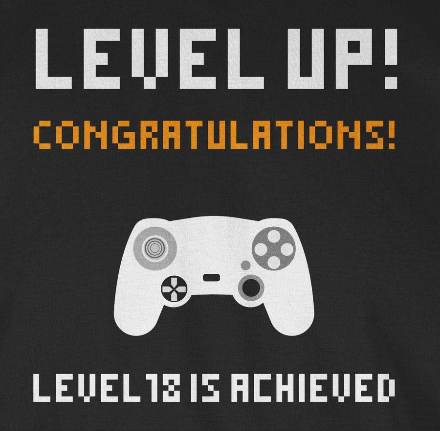 Shirtracer Achtzehn Gamer Level: Tshirt Turnbeutel Shirtracer Limitierter Zeitrabatt