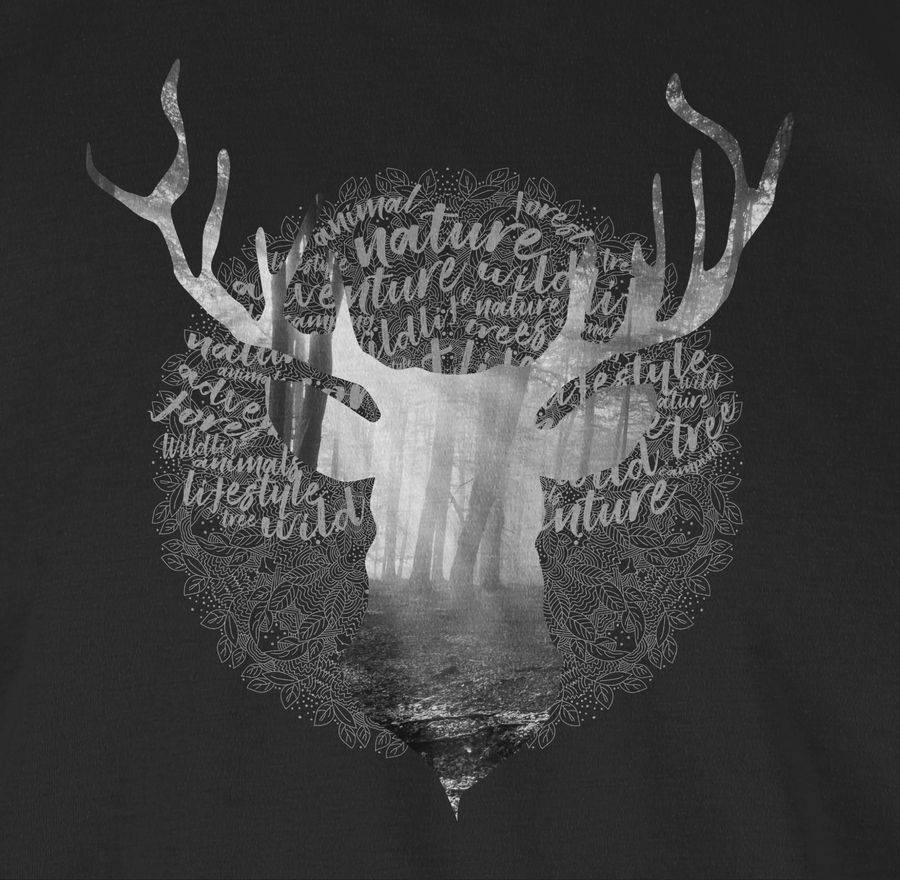 Shirtracer Hirsch Grau: Tshirt Rucksack Shirtracer Jubiläumsangebot