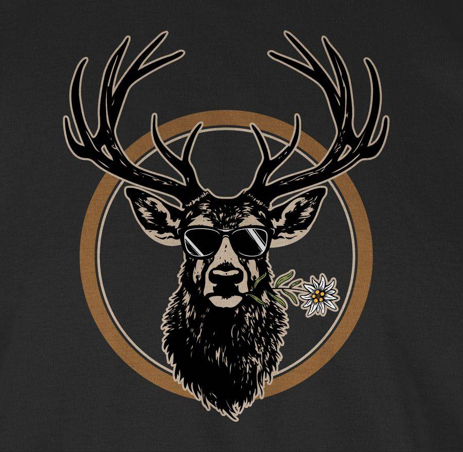 Shirtracer Cooler Hirsch Hirschgeweih Jäger Shirts & Mehr Shirtracer Zeitlich begrenztes Angebot