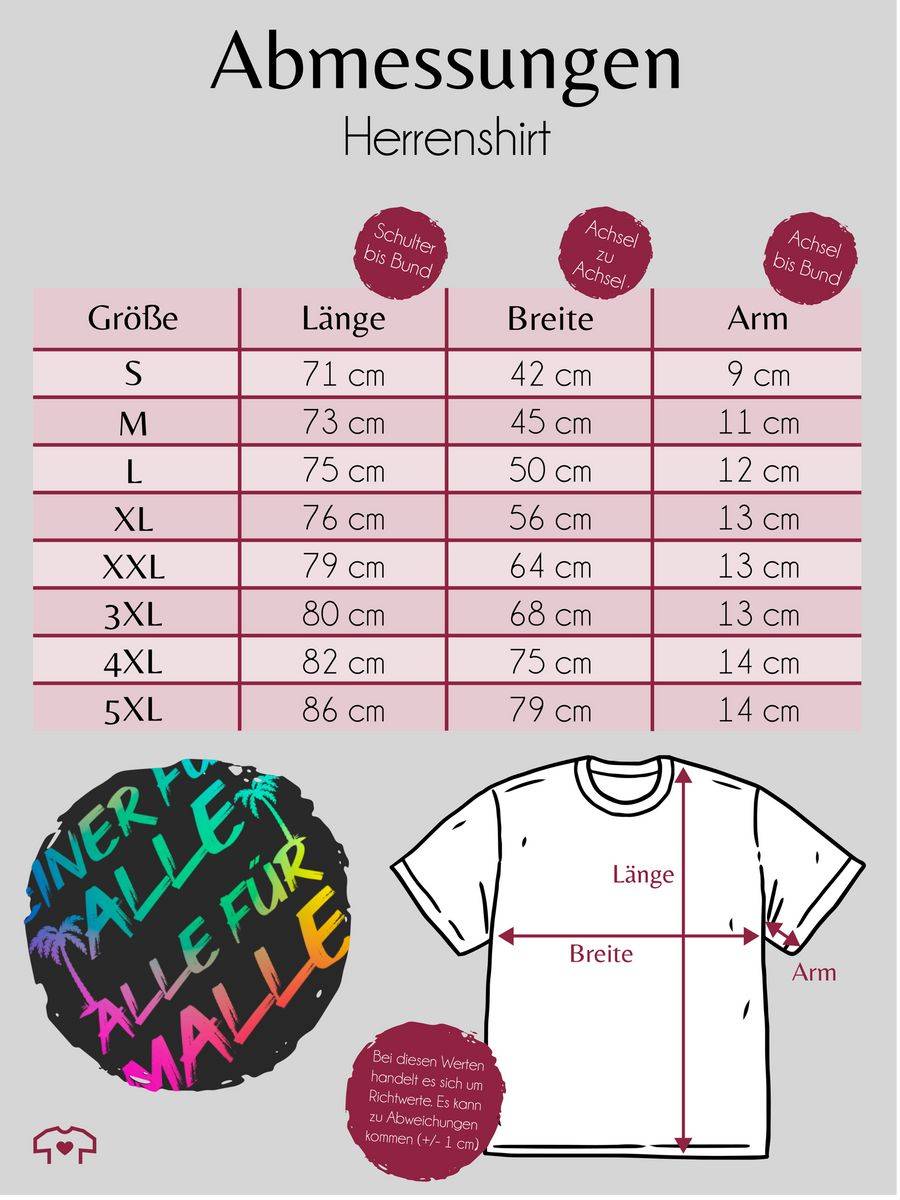 Shirtracer Malle für Alle - Einer für alle Alle für Malle: Tshirt Turnbeutel Shirtracer Blitzangebot