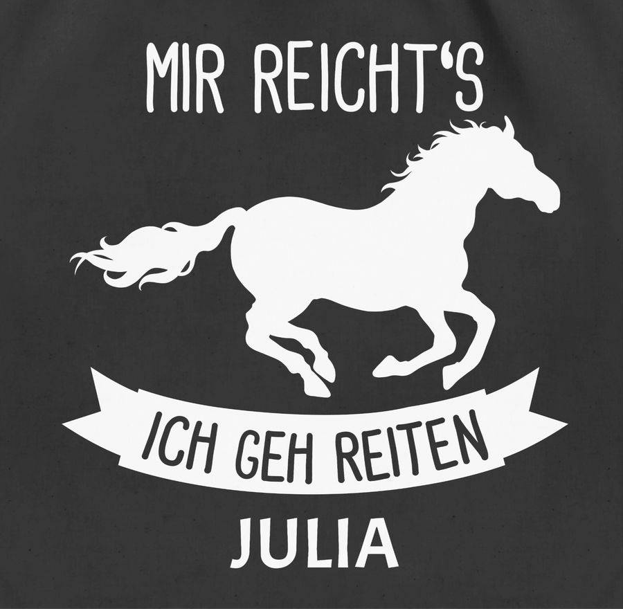 Shirtracer Mir reichts ich geh reiten: T-Shirt Turnbeutel Shirtracer Große Rabatte