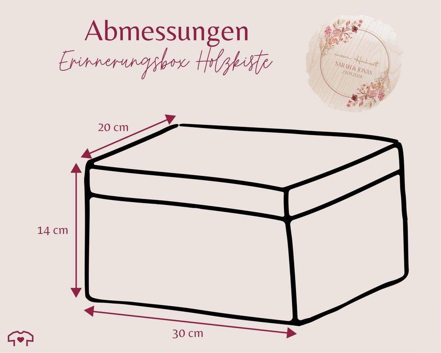 Shirtracer Unsere Hochzeit Erinnerungsbox Hochzeitskiste Erinnerungen Shirtracer 50% Rabatt mit kostenlosem Versand